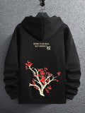 kkboxly  Men's Fleece Loose Long Sleeve Drop Shoulder Hoodie