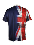 kkboxly  Trendy Flag Of The United Kingdom Union Jack & Slogan Pattern Print Men's Casual Short Sleeves Zipper Graphic Polo Shirts, Lapel Collar Tops Pullovers, Men's Clothing For Summer