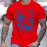 kkboxly kkboxly Japanese Style Painting Print Men's T-shirt, Crew Neck Short Sleeve Tops, Graphic Tee Men's Summer Clothes, Men's Outfits