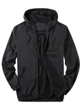 kkboxly  Camouflage Pattern Hooded Jackets By Activity, Men's Casual Loose Fit Breathable Zip Up Jackets For Spring Fall