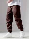 Casual Loose Fit Multi-pocket Drawstring Cargo Pants, Men's Joggers For Spring And Fall