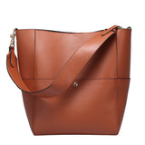 Factory spring and summer new women's bags, genuine leather, 2025 style cowhide bucket bags, shoulder portable shopping tide bags wholesale