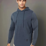 kkboxly  Men's Stylish Casual Thin Long Sleeve Athletic Hoodie