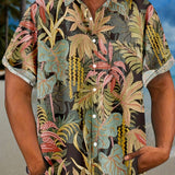 kkboxly  New Man's Hawaiian Vintage Printed Button Down Short Sleeve Shirts Best Sellers
