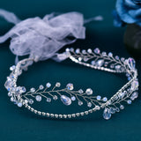 kkboxly  1PC Bridal Wedding Dress Rhinestone Belt Accessories Shiny Silvery Chain Belt