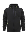 kkboxly  Men's Zipper Jacket, Casual Comfy Loose Long Sleeve Hoodie, Men's Clothing