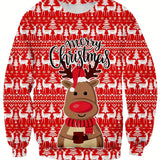 kkboxly  Christmas Series Santa Print Trendy Sweatshirt, Men's Casual Graphic Design Crew Neck Pullover Sweatshirt For Men Fall Winter