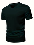 kkboxly  Men's V-neck T-Shirts Casual Sports Loose Short Sleeve Tees Top Summer Clothes