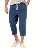 kkboxly kkboxly  Men's Casual Loose Fit Cropped Pants For Spring Summer