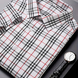kkboxly  Men's Casual Short Sleeve Plaid Print Shirt, Men's Shirt For Summer, Tops For Men, Gift For Men