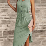 kkboxly  V Neck Tank Sundress, Casual Dress For Summer & Spring, Women's Clothing