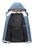 kkboxly Men's Hooded Windbreaker Jacket For Outdoor Activities