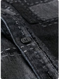 kkboxly  Denim Men's Jacket Checked Coat 100 %  Cotton Top Turn-Down Collar  Jackets Hipster Windbreaker Jean With Button Coats Streetwear Jacket