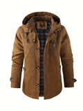 kkboxly  Men's Warm Thick Mid-length Windbreaker Jacket For Fall Winter Business