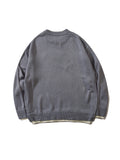 kkboxly  All Match Knitted Vintage Preppy Fake Two Piece Sweater, Men's Casual Warm Slightly Stretch Crew Neck Pullover Sweater For Fall Winter