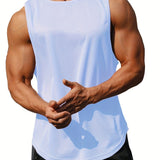 kkboxly  Men's Sleeveless Sports T-Shirt, Quick Drying Breathable Tank Top For Running Training Marathon