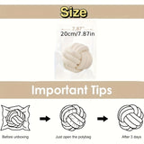 1pc Soft Round Plush Aesthetic Knot Ball Pillow, Small Cute Decorative Cushion for Bedroom Sofa Decor, Christmas, Halloween Gift