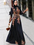 kkboxly  Vintage Floral Print Dress, Long Sleeve Maxi Dress For Spring & Fall, Women's Clothing