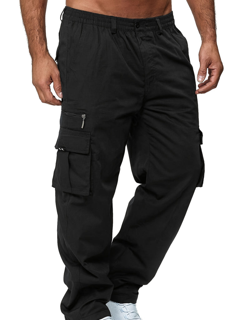 kkboxly  Men's Cargo Pants Sport Pants Jogger Sweatpants Drawstring Outdoor Trousers With Pockets