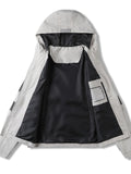 kkboxly  Men's Waterproof Sports Jacket Lightweight Hooded Raincoat For Hiking Travel Outdoor