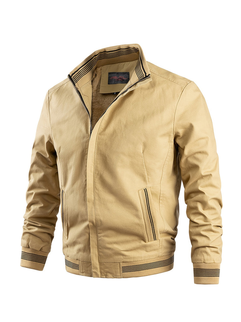 kkboxly  New Men's Cotton Full Zip Fall/Winter Fashionable Fleece Jacket