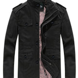 kkboxly  Men's Outdoor Fashion Comfortable Breathable Retro Cotton Jacket Windproof Comfy Coat For Autumn And Winter