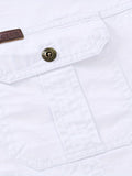 kkboxly  Men's Casual Button Up Long Sleeve Multi-pocket Cotton Cargo Shirt, Men's Clothes For Spring Summer Autumn, Tops For Men