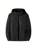 kkboxly  Men's Casual Hooded Windbreaker Jacket Coat Regular Fit Coat For Spring Autumn Outdoors Hiking