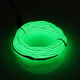 kkboxly 1set 196.85inch/16.4ft Bright Neon Light Strip, EL Wire Battery Pack, 360° Illumination Neon Tube Rope Lights, For DIY, Festival, Halloween, Chrismas, Party Decoration