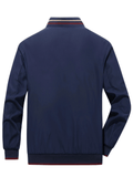 kkboxly  Men's Casual Reversible Zipper Pocket Jacket, Chic Comfy Cotton Stand Collar Jacket