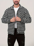 Men's Plain Button Lapel Jackets, Trendy Loose Jacket For Spring Autumn