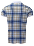 kkboxly  Tight, Men's Summer Polo Shirt Plaid Zipper Slim Polos Best Sellers