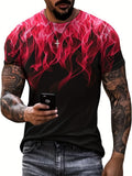 kkboxly  Plus Size Tees For Men, 3D Print Trendy Oversize Short Sleeve T-shirts, Summer Oversized Tops, Best Seller Gifts