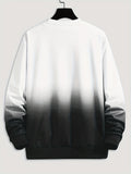 kkboxly  Angels Print Ombre Sweatshirt, Men's Casual Graphic Design Slightly Stretch Crew Neck Pullover Sweatshirt For Autumn Winter