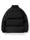 kkboxly  Men's Casual Thickened Thermal Zipper Fleece Lined Cotton-padded Jacket, Warm Long Sleeve Stand Collar Windproof Padded Outwear For Winter