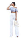 kkboxly  Solid High Waist Elastic Long Length Pants, Slim Stylish Elegant Wide Leg Pants, Women's Clothing