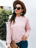 kkboxly  Women's Sweatshirt Casual Cute Striped Long Sleeve Hoodie