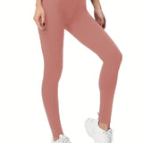 kkboxly  High Waist Skinny Leggings, Solid Casual Leggings, Women's Clothing