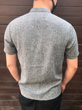 kkboxly  Plus Size Men's Chinese Style Men Shirt Stand Collar Short Sleeve Button Casual Loose Tops Solid Color Vintage Tang Suit Shirts