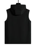 kkboxly  Men's Warm Fleece Hooded Vest For Fall Winter Outdoor Activities