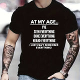 2025 Men's Funny 'I Just Can't Remember Everything' Print T-Shirt - Casual Short Sleeve Tee for Summer, Spring, and Fall - Perfect Gift Idea