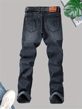 Men's Trendy Jeans Distressed Punk Men's Denim Pants Slim Streetwear Hiphop Jeans
