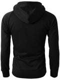 kkboxly  Men's Casual Long Sleeve Sports Hooded Jacket With Full Zip For Autumn And Winter, Men's Outfits