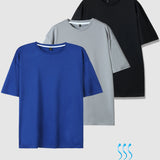 kkboxly  Men's Plus Size Casual Tees for Summer Fitness and Leisurewear - Oversized and Comfortable T-Shirts