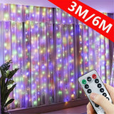 kkboxly Versatile USB-Powered LED Curtain Lights - Remote Controlled, 8 Modes for Christmas, Halloween, Valentine's Day & More - Perfect for Indoor Decor