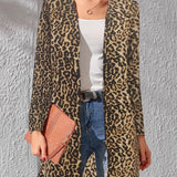 kkboxly  Floral Print Lightweight Jacket, Casual Open Front Long Sleeve Outerwear For Spring & Fall, Women's Clothing