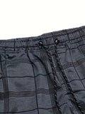 kkboxly  Men's Stylish Comfy Solid Joggers With Pockets, Active Breathable Slim-fit Drawstring Men's Bottom Clothing For Hiking Jogging Cycling Outdoor Fitness Workout