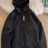 kkboxly  Men's Casual Hooded Waterproof Windbreaker Jacket Coat Regular Fit Coat For Spring Autumn Outdoors Hiking