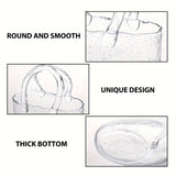 Unique Handbag Shape Glass Vase - 7.7x3.9x10.4in Clear Bag Vase With Handle And Bubbles For Flowers, Centerpieces, Wedding Table Decorations, Christmas Decorations