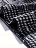 kkboxly  Men's Retro Plaid Jacket, Elegant Flap Pocket Jacket